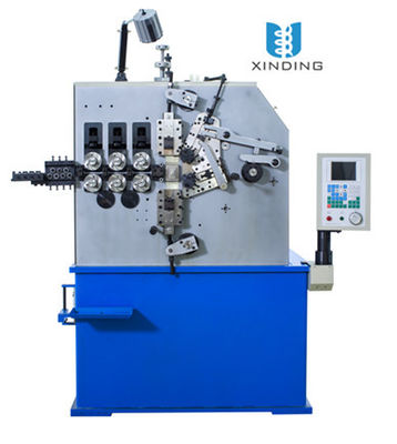 Blauer dreiachsiger automatischer Frühlings-umwickelnde Maschine mit Neigungs-Servomotor 1,5 Kilowatt
