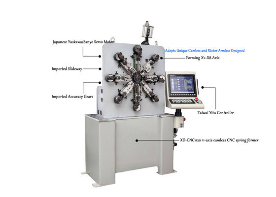 Achse XD-1120 11 nockenloser Frühling, der Maschine für die Formung von Draht-Durchmesser 0,2 bis 2.3mm bildet