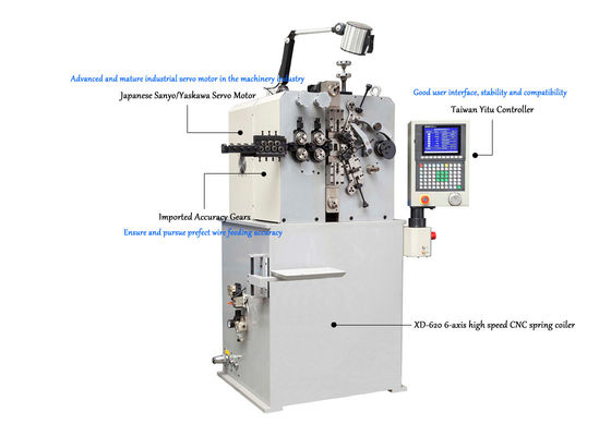 XD-620 6-Axis Hochgeschwindigkeitsfrühlings-umwickelnde Maschine für die Herstellung entspringt leistungsfähig